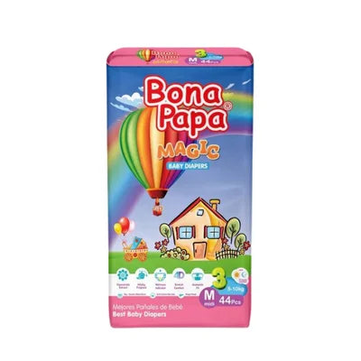 Bona Papa Magic Medium Diapers - 44Pcs
