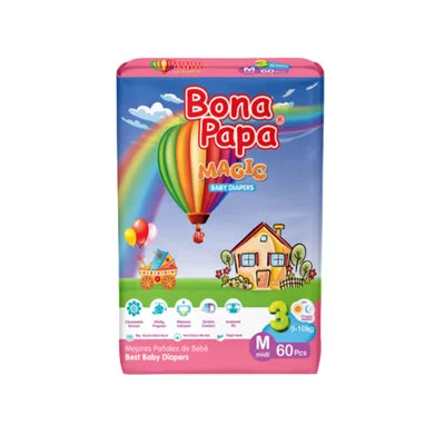 Bona Papa Magic Medium Diapers - 60Pcs