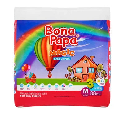 Bona Papa Magic Medium Diapers - 88Pcs