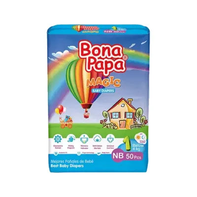 Bona Papa Magic New Born Diapers - 50Pcs