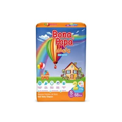 Bona Papa Magic Small Diapers - 68Pcs