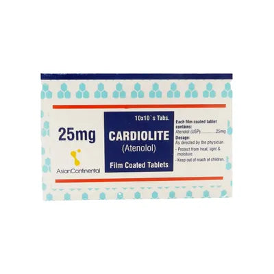 Cardiolite 25mg 100s Tablet