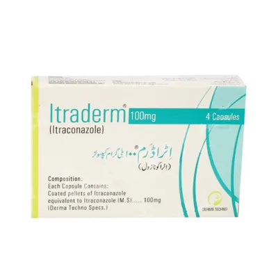 Itraderm 100mg Capsule