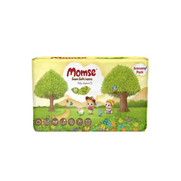 Momse Economy Midi Diapers - 36Pcs