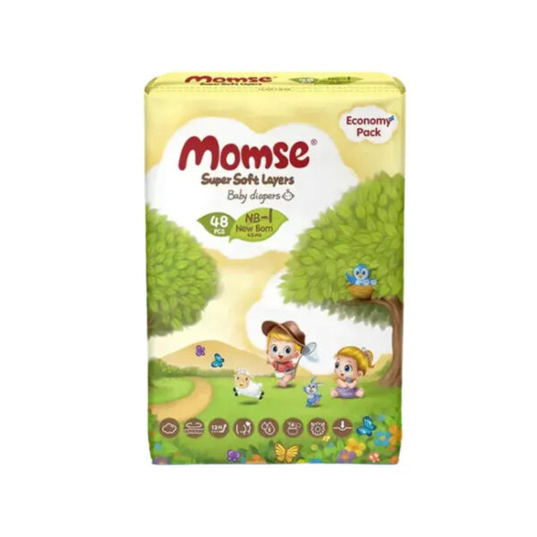 Momse Economy New Born Diapers - 48Pcs
