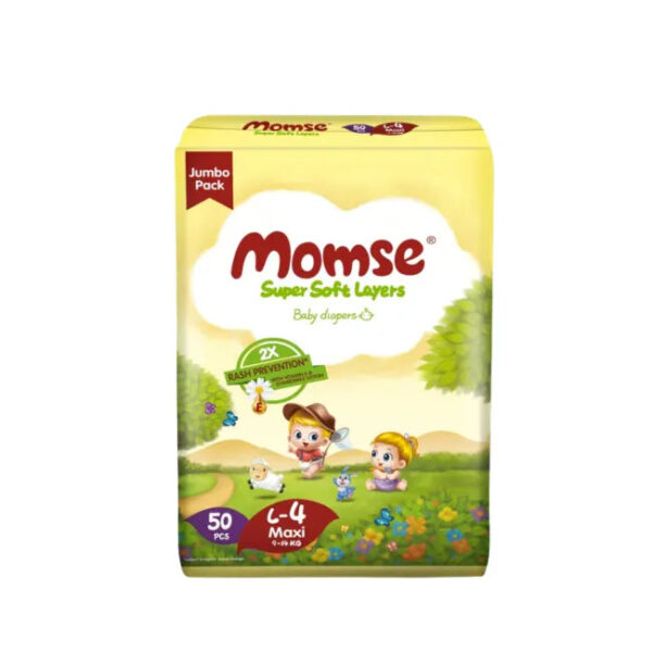Momse Jumbo Large Diapers - 50Pcs