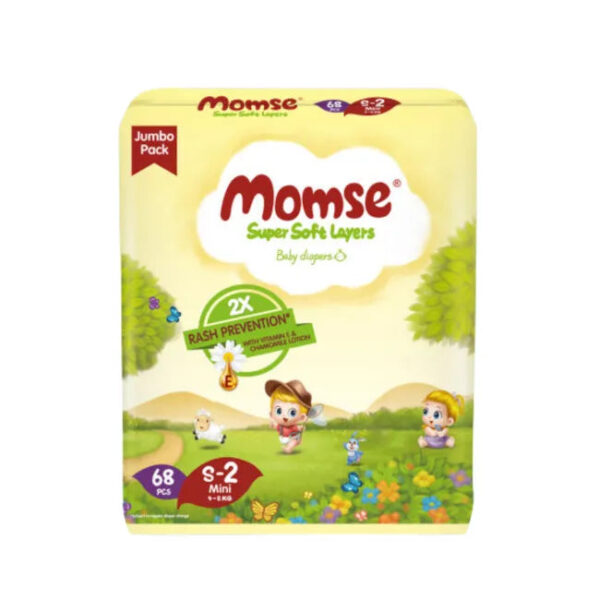 Momse Jumbo Mini Diapers - 68Pcs