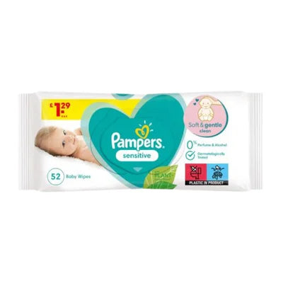 Pampers Sensitive Refill IMP Wipes 52Pcs